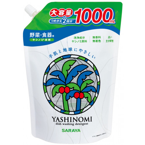 Saraya "Yashinomi" kitchen detergent for vegetables and tableware refill 1000ml