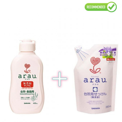 Arau Baby Kitchen soap 400ml + refill 380ml