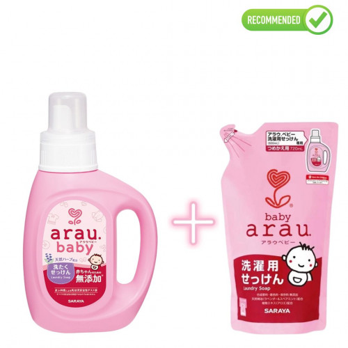 Arau Baby laundry soap 800ml + refill 720ml