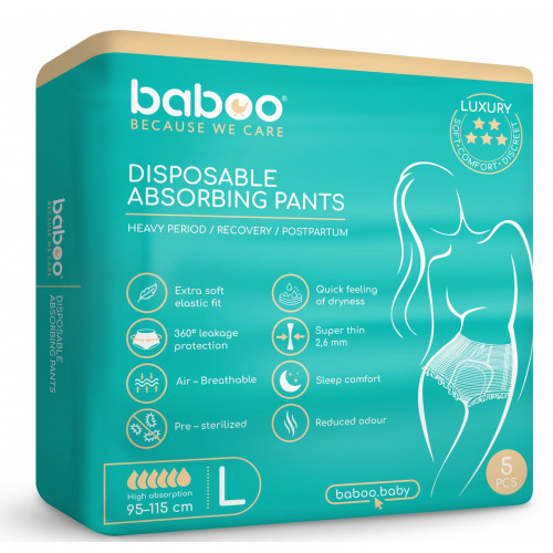 Baboo 2113 Disposable absorbing pants L 5pcs