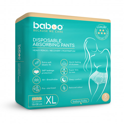 Baboo 2114 Disposable absorbing pants XL 5pcs