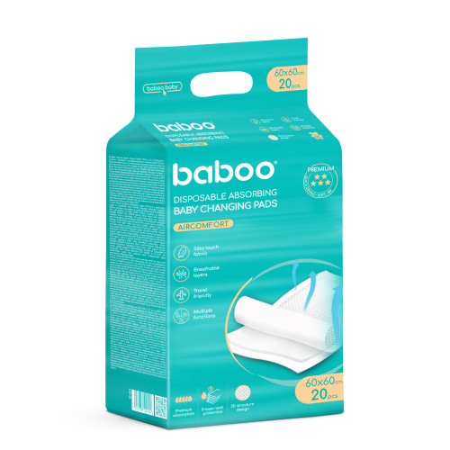 Baboo Disposable changing pads 60×60cm 20pcs