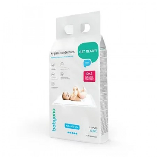 BabyOno 513/12 Underpads 40x60cm 12pcs BabyOno 513/12 Underpads 40x60cm 12pcs