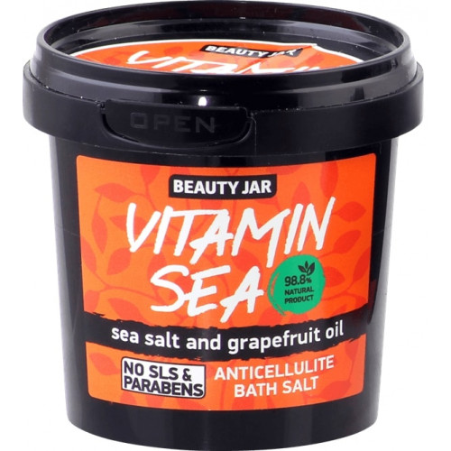 Beauty Jar "Vitamin Sea"-антицеллюлитная соль для ванны 200г