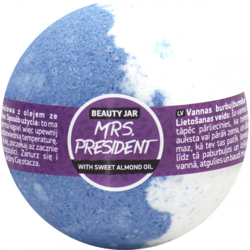 Beauty Jar "Mrs.President"- бомбочка для ванны с маслом сладкого миндаля 150г
