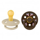 Bibs Colour Natural rubber pacifier 0-6 months 2pcs 
