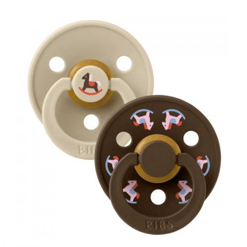 Bibs Colour Natural rubber pacifier 0-6 months 2pcs 