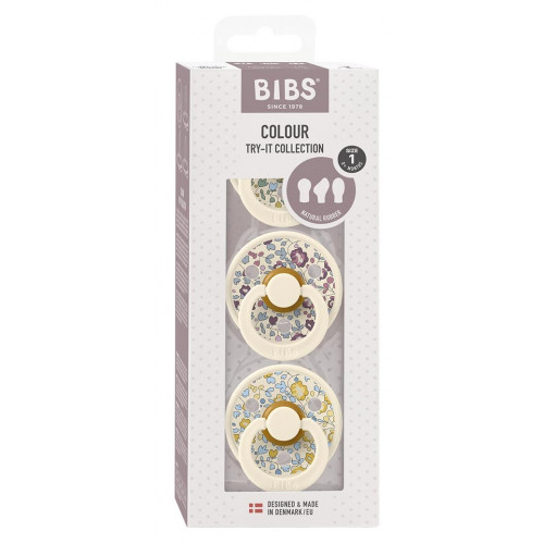 BIBS Liberty Eloise Natural rubber pacifier 0-6 months 3pcs