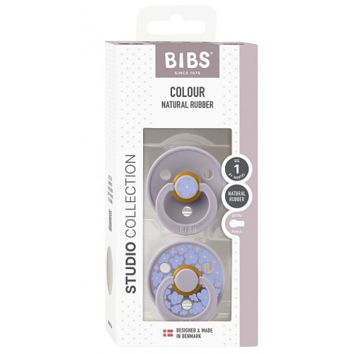 BIBS Studio Colour Пустышка из натурального каучука 0-6м 2шт