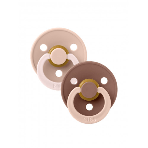 BIBS Studio Colour Natural rubber pacifier 0-6 months 2pcs