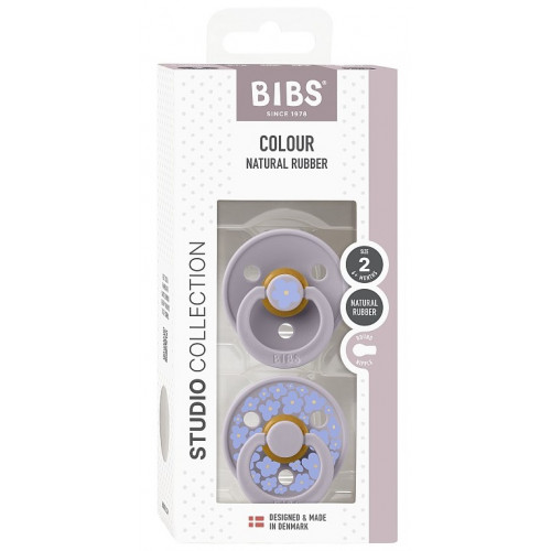 BIBS Studio Colour Пустышка из натурального каучука 6-18м 2шт
