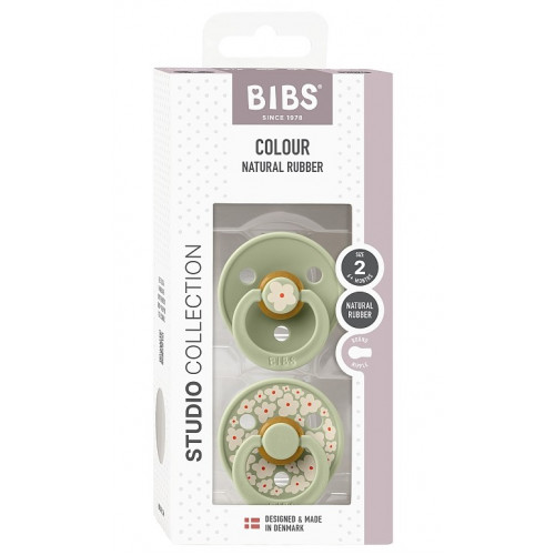 BIBS Studio Colour Natural rubber pacifier 6-18 months 2pcs