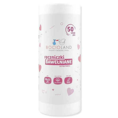 Bocioland Хлопковые салфетки в рулоне 50шт Bocioland Хлопковые салфетки в рулоне 50шт