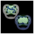 Dr.Browns PA12004 Glow in the dark silicone pacifier 0-6m.