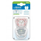 Dr.Browns PV12014-SPX Silicone pacifier 0-6 m. 2pcs