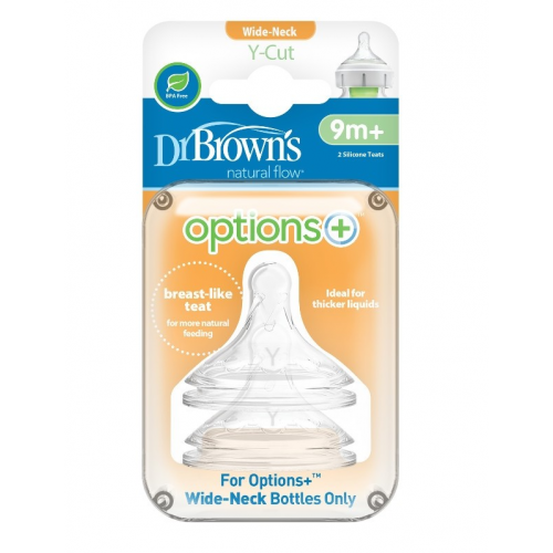 Dr.Browns WNY201 Silicone nipple for bottles 9m+