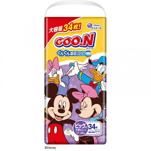 Goo.N Plus Disney Diapers-panties BIG 13-28kg 34pcs