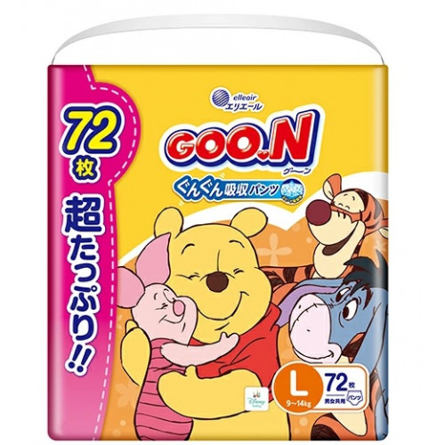 Goo.N Plus Disney Diapers-panties PL 9–14kg 72pcs
