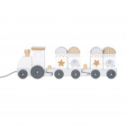 JaBaDaBaDo W7168 Train with blocks silver line