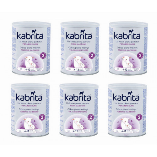 Kabrita 2 800г последующая искусственная сухая смесь на основе козьего молока для комфортного пищеварения для детей от 6-12 месяцев 6х800г