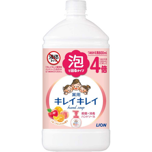 Lion "KireiKirei" пенящееся жидкое мыло с фруктовым ароматом наполнитель 800мл