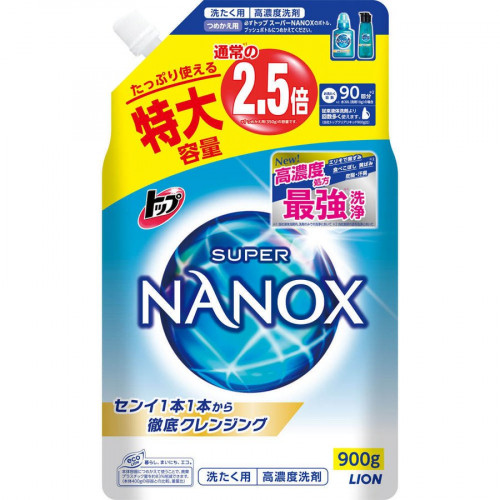 Lion Тop Super Nanox high concentration laundry detergent liquid refill 900g
