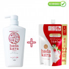 Lion Hadakara Moisturizing liquid body soap with a floral scent 500ml + refill 800ml