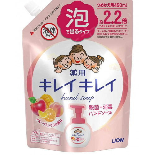 Lion "KireiKirei" foaming hand soap with fruity fragrance refill 450ml