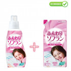 Lion Soflan Softener for laundry with floral fragrance 650ml + refill 500ml