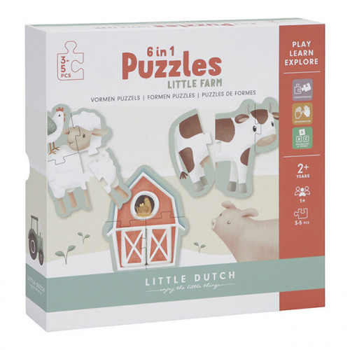 Little Dutch 7148 Puzzles 6 in 1