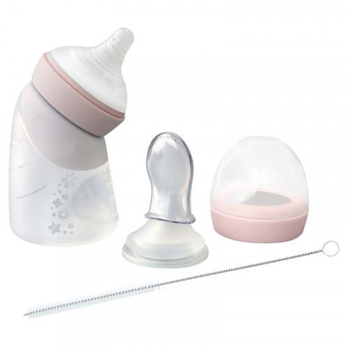 Marcus MNMNU11 Silicone angled feeding bottle and dispensing spoon