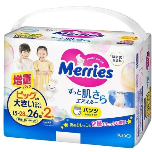 Merries Diapers-panties XXL 15-28kg 28pcs