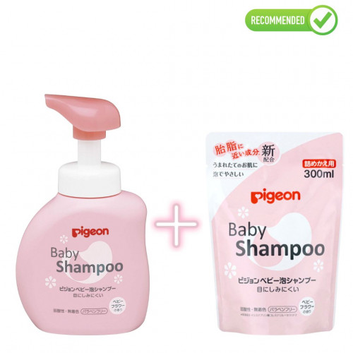 Pigeon foam flower shampoo 350ml + refill 300ml