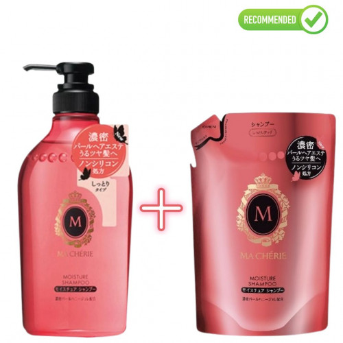 Shiseido MA CHERIE Moisturizing shampoo 450ml +refill 380ml