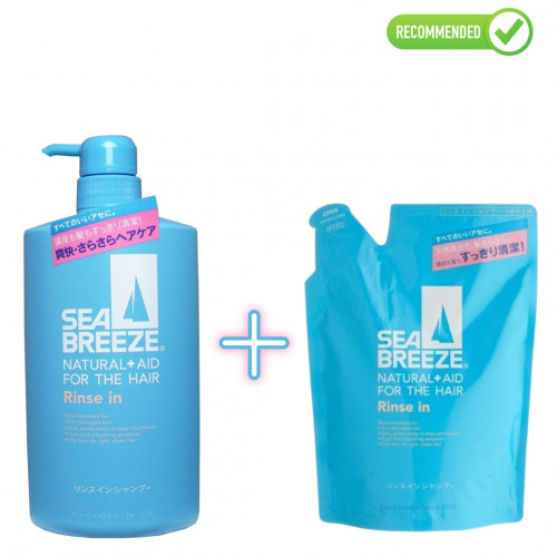 Shiseido Sea Breeze Shampoo and hair conditioner 2 in 1 from dandruff with menthol 600ml + refill 400ml