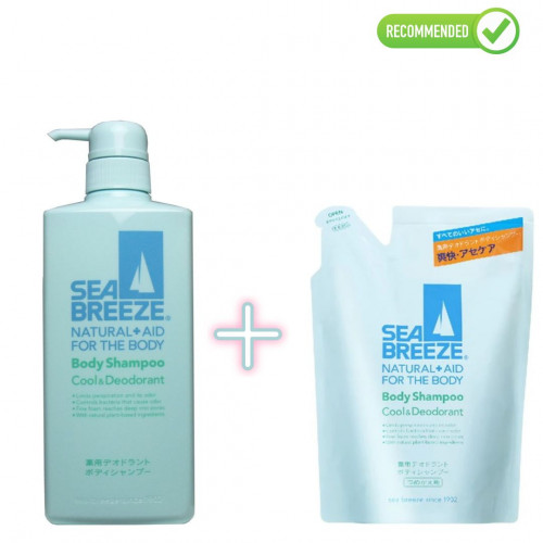 Shiseido Sea Breeze Shower gel with deodorizing effect 600ml + refill 400ml