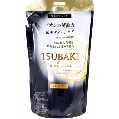Shiseido Tsubaki Premium EX Восстанавливающий шампунь для повреждённых волос наполнитель 363мл