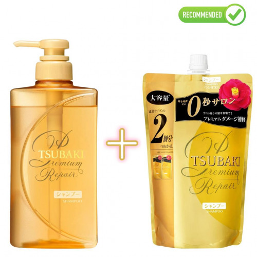 Shiseido Tsubaki Premium Repair shampoo 490ml + refill 660ml