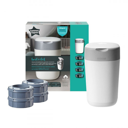 Tommee Tippee Twist and Click Diaper Container + 4 replacement cartridges