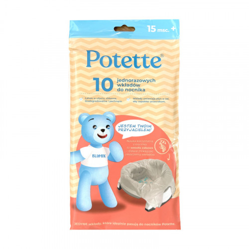 Potette Одноразовые вкладыши для горшка 10шт Potette Одноразовые вкладыши для горшка 10шт