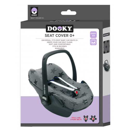Dooky Grey stars seat cover 0+