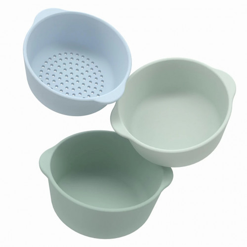 Inspire my play SB3GRE Set of 3 silicone sensory play bowls