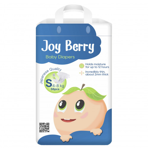 JoyBerry Diapers S 4–8kg 56pcs 