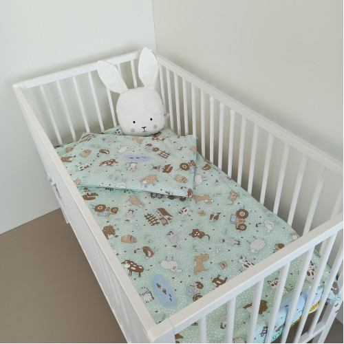 Baby bedding set 2-piece, HAPPY FARM 100x140/40x60cm