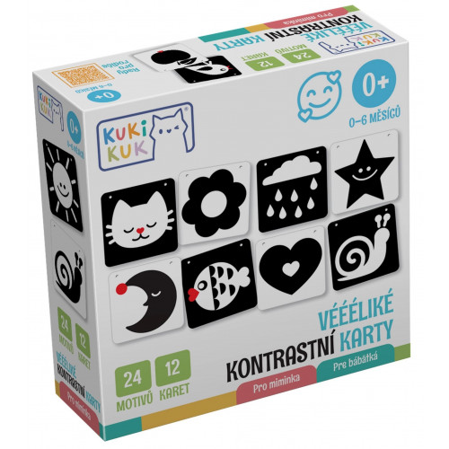 KukiKuk 81002 Large high-contrast baby cards