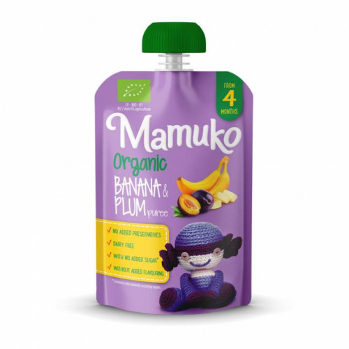 MAMUKO Organic banana and plum puree 100g