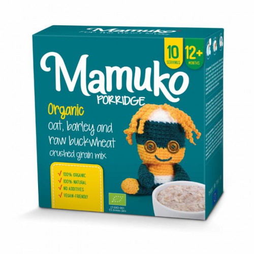 MAMUKO Organic crushed raw buckwheat, barley and oat porridge 240g