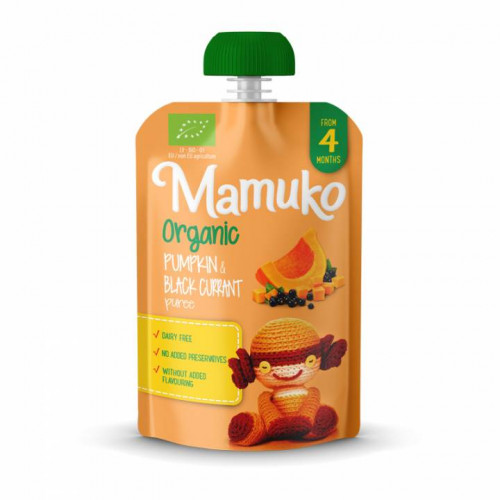MAMUKO Organic pumpkin and black currant puree 100g