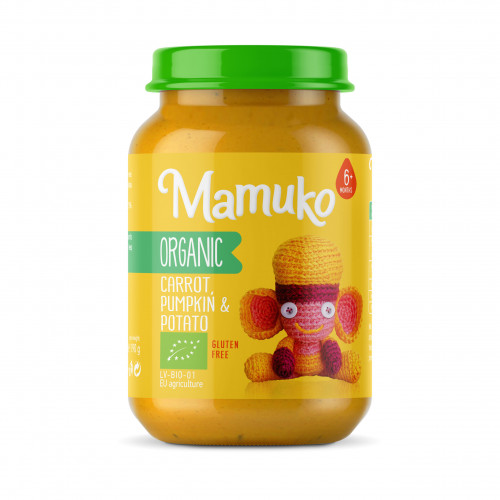 MAMUKO Organic puree with carrot, pumpkin and potato 190g