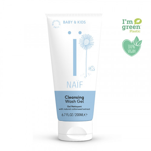 Naïf Baby & Kids cleansing baby wash gel - mild wash gel for all skin types 200ml 